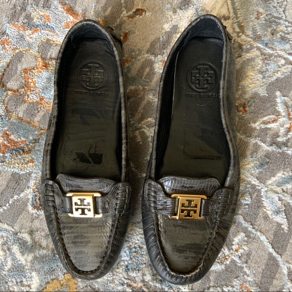 SOLD Tory Burch Kendrick Driving Loafers Snake 7.5 - Picture 6 of 9